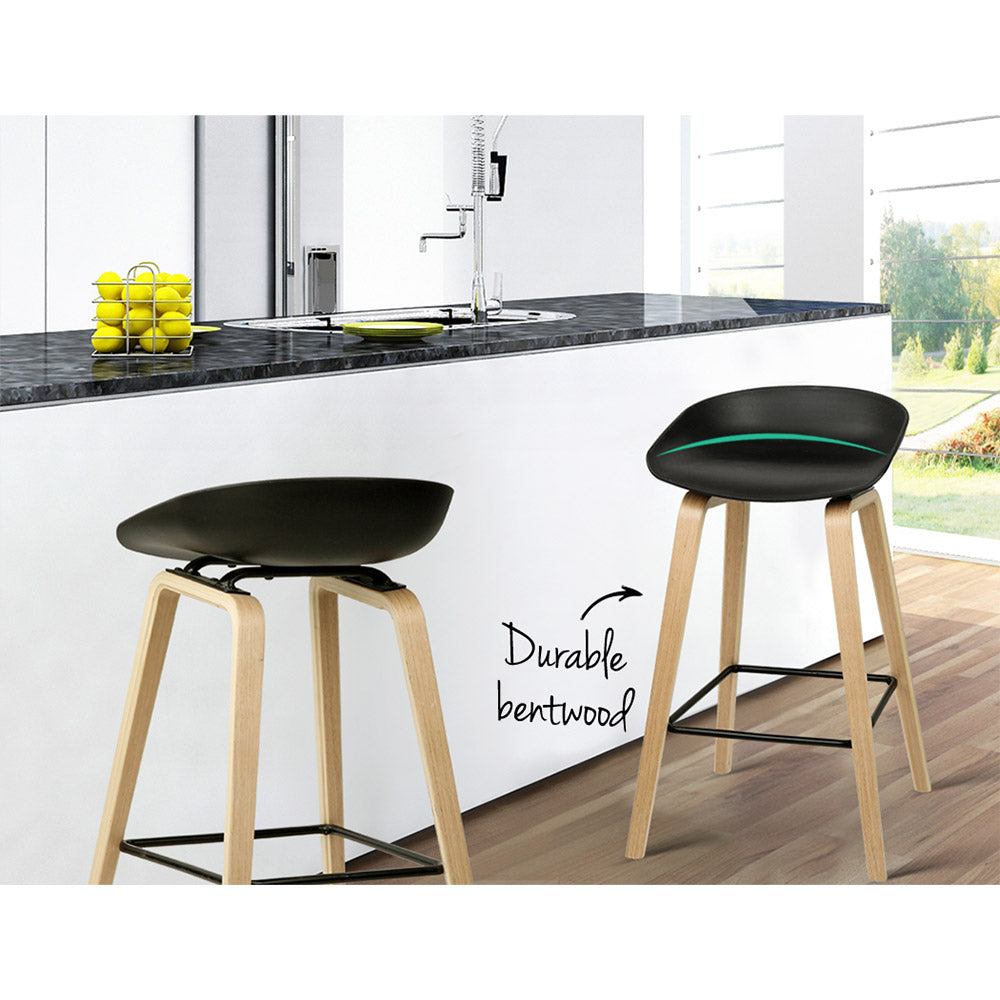 Marlook 2x Bar Stools Wooden