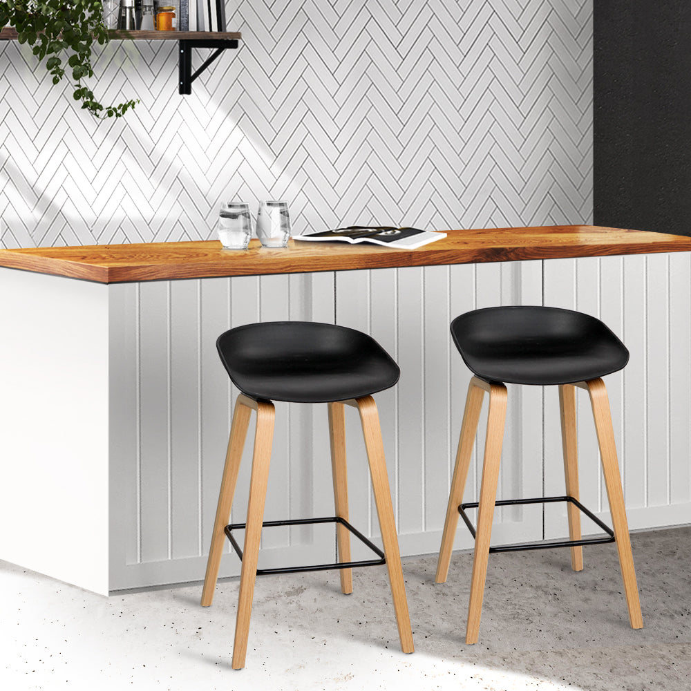 Marlook 2x Bar Stools Wooden