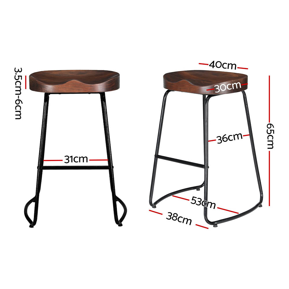 Marlook 2x Bar Stools Tractor Seat 65cm