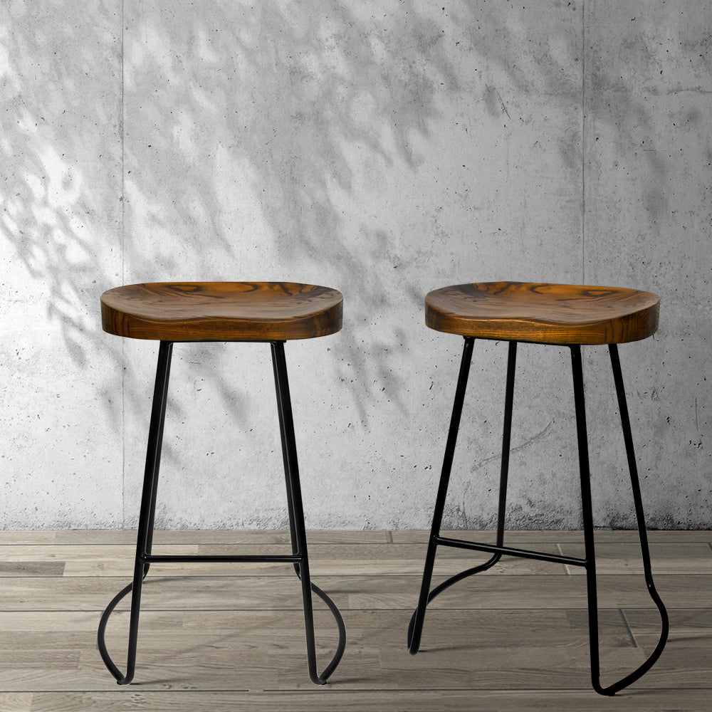 Marlook 2x Bar Stools Tractor Seat 65cm