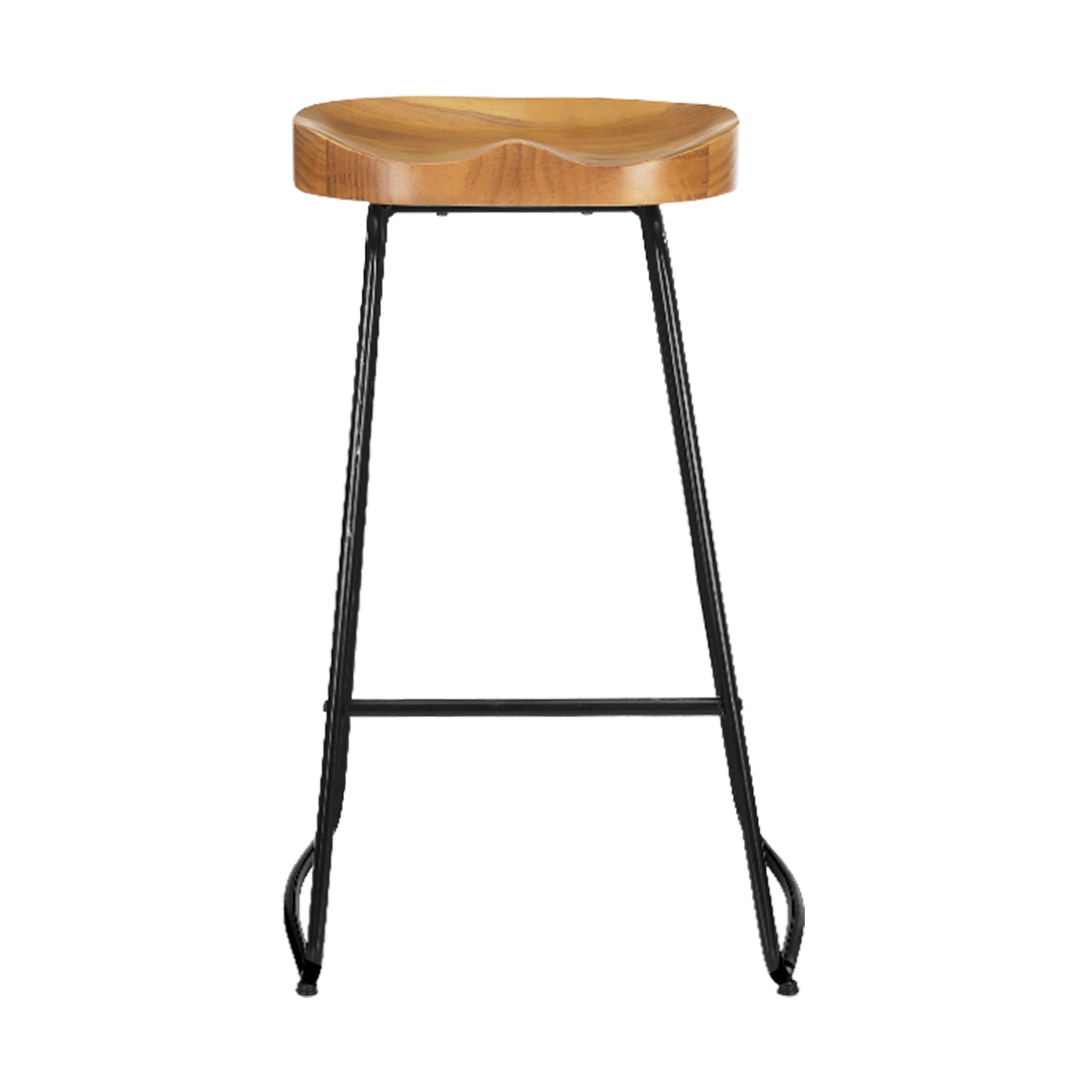 Marlook 2x Bar Stools Tractor Seat 75cm Wooden