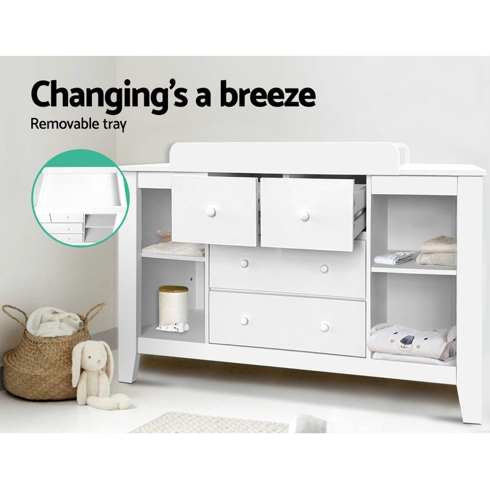 Marlook Baby Changing Table Diaper Station Drawers Chest Cabinet Nursery Furniture