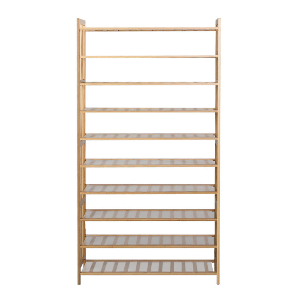 Marlook Shoe Rack Cabinet Bamboo 10-tier 50 Pairs