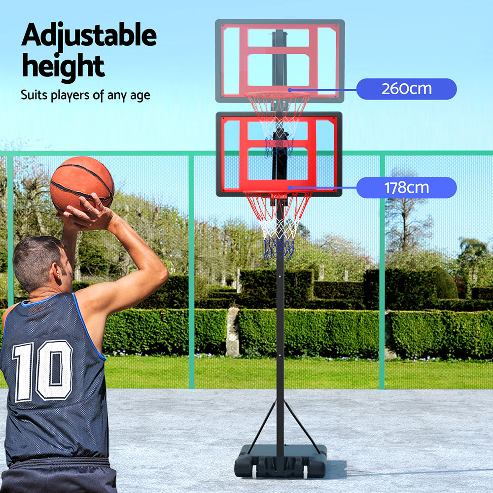 Marlook 2.6M Basketball Hoop Stand System Portable Kid