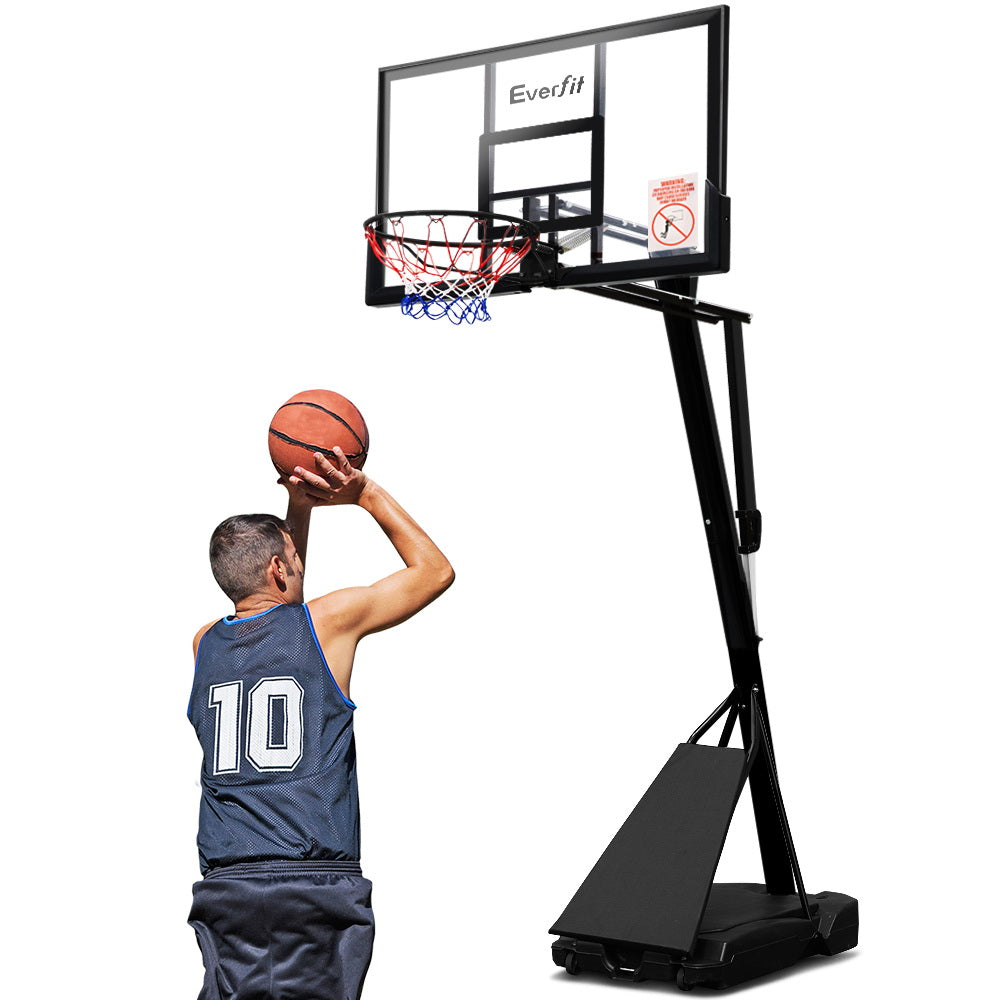 Marlook 3.05M Basketball Hoop Stand System Adjustable Height Portable Black Pro