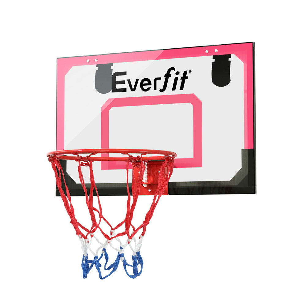 Marlook 23" Mini Basketball Hoop Backboard Door Wall Mounted Sports Kids Red