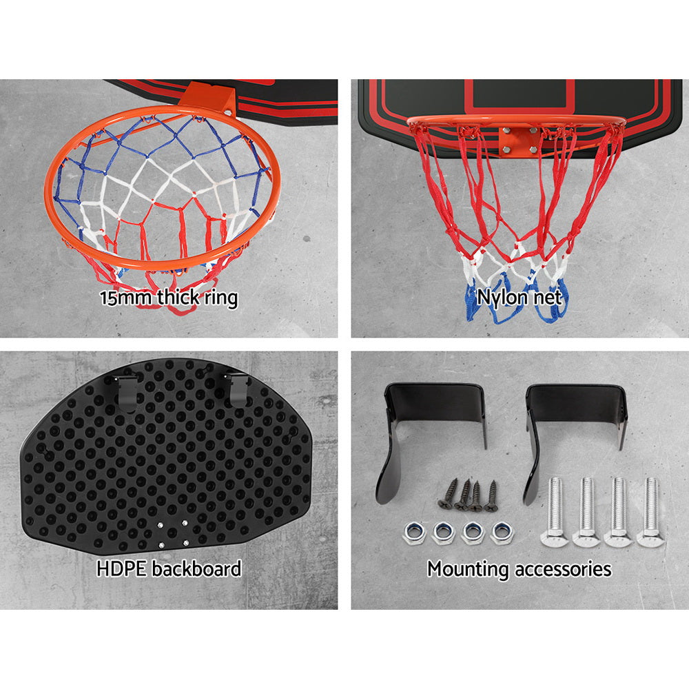 Marlook 38" Basketball Hoop Backboard Door Wall Mounted Ring Net Sports Kids