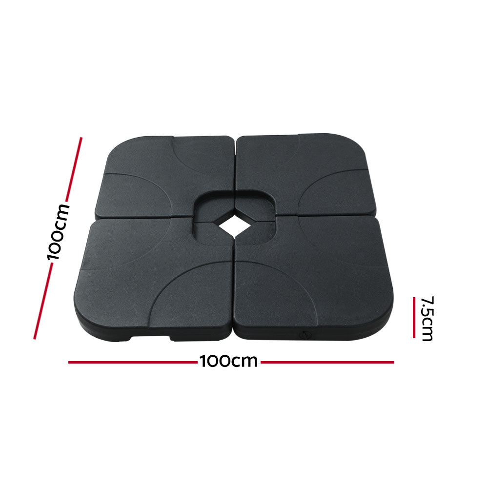 Marlook Outdoor Umbrella Base 50cm 4 Plates Stand Pod Cantilever
