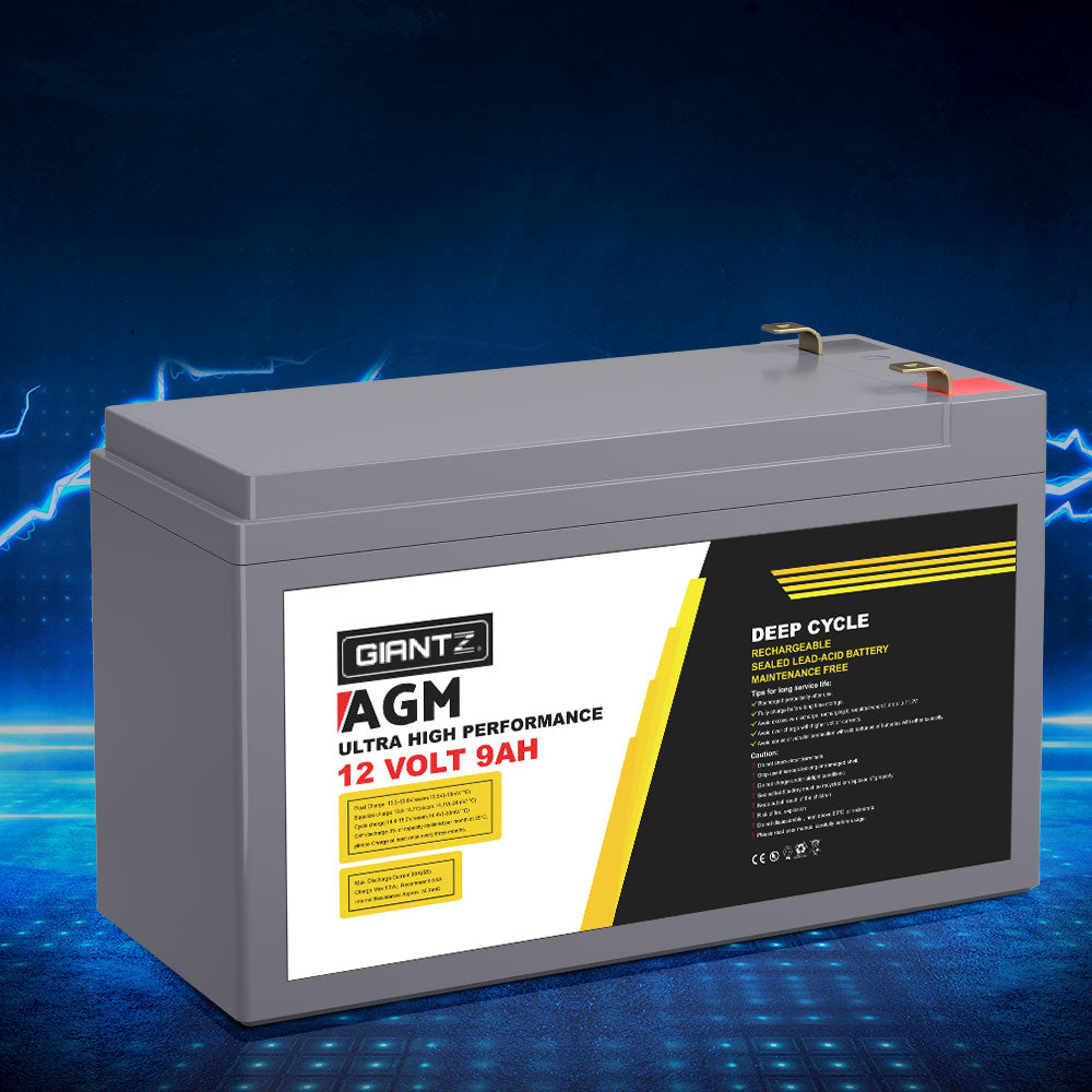 Marlook AGM Deep Cycle Battery 12V 9Ah Box Portable Solar Marlook Camping