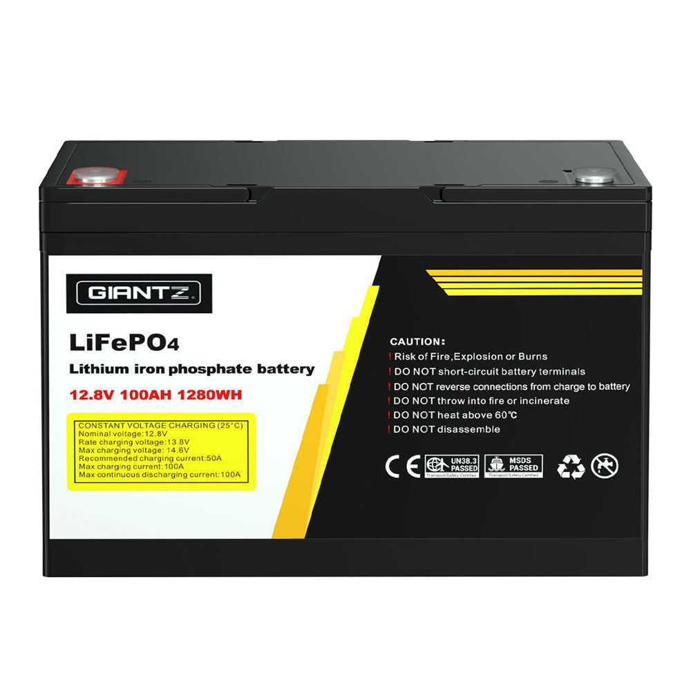 Marlook 12V 100Ah Lithium Battery LiFePO4 Deep Cycle Box Solar Marlook Camping