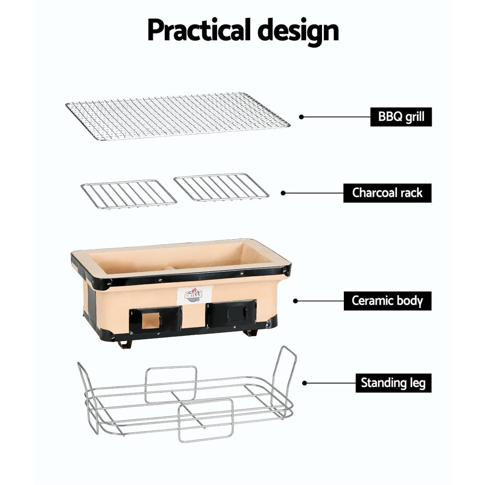 Marlook BBQ Grill Tabletop Charcoal Smoker