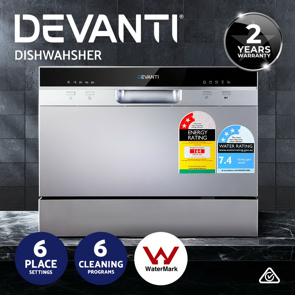 Marlook 6 Place Settings Benchtop Dishwasher Sliver