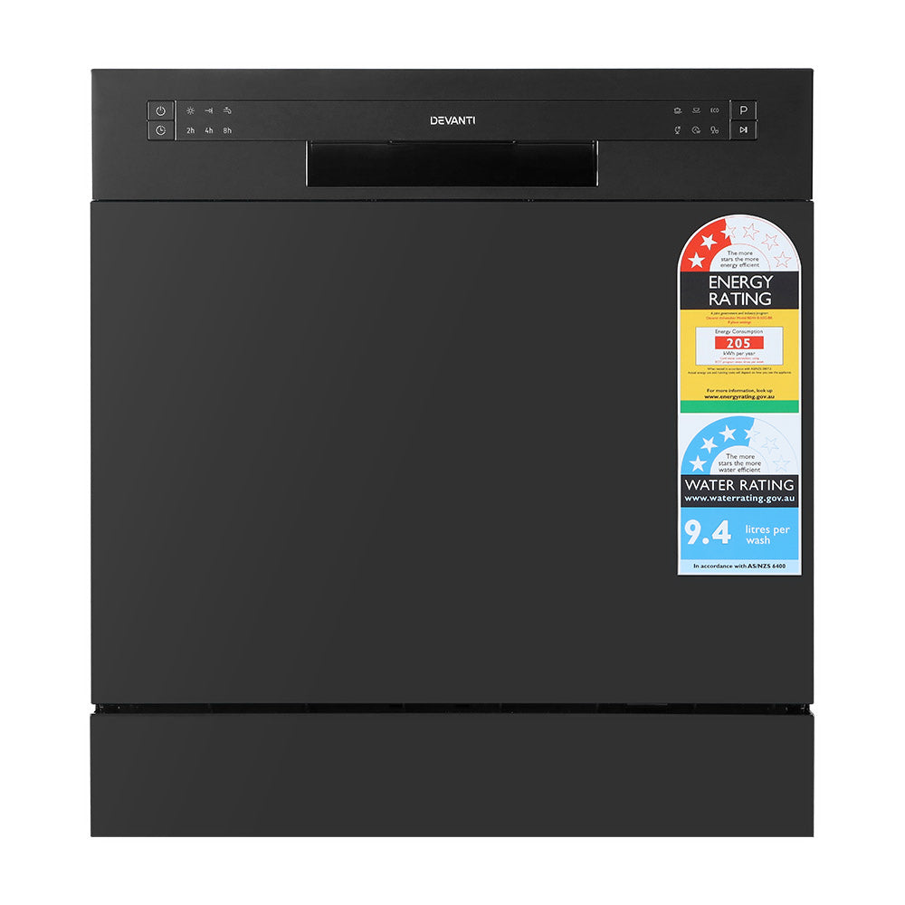 Marlook 8 Place Settings Benchtop Dishwasher Black