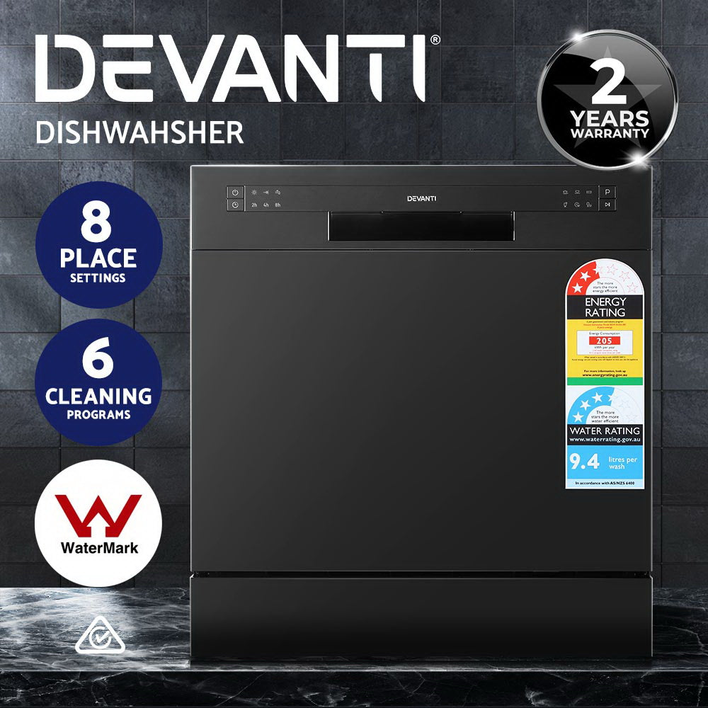Marlook 8 Place Settings Benchtop Dishwasher Black
