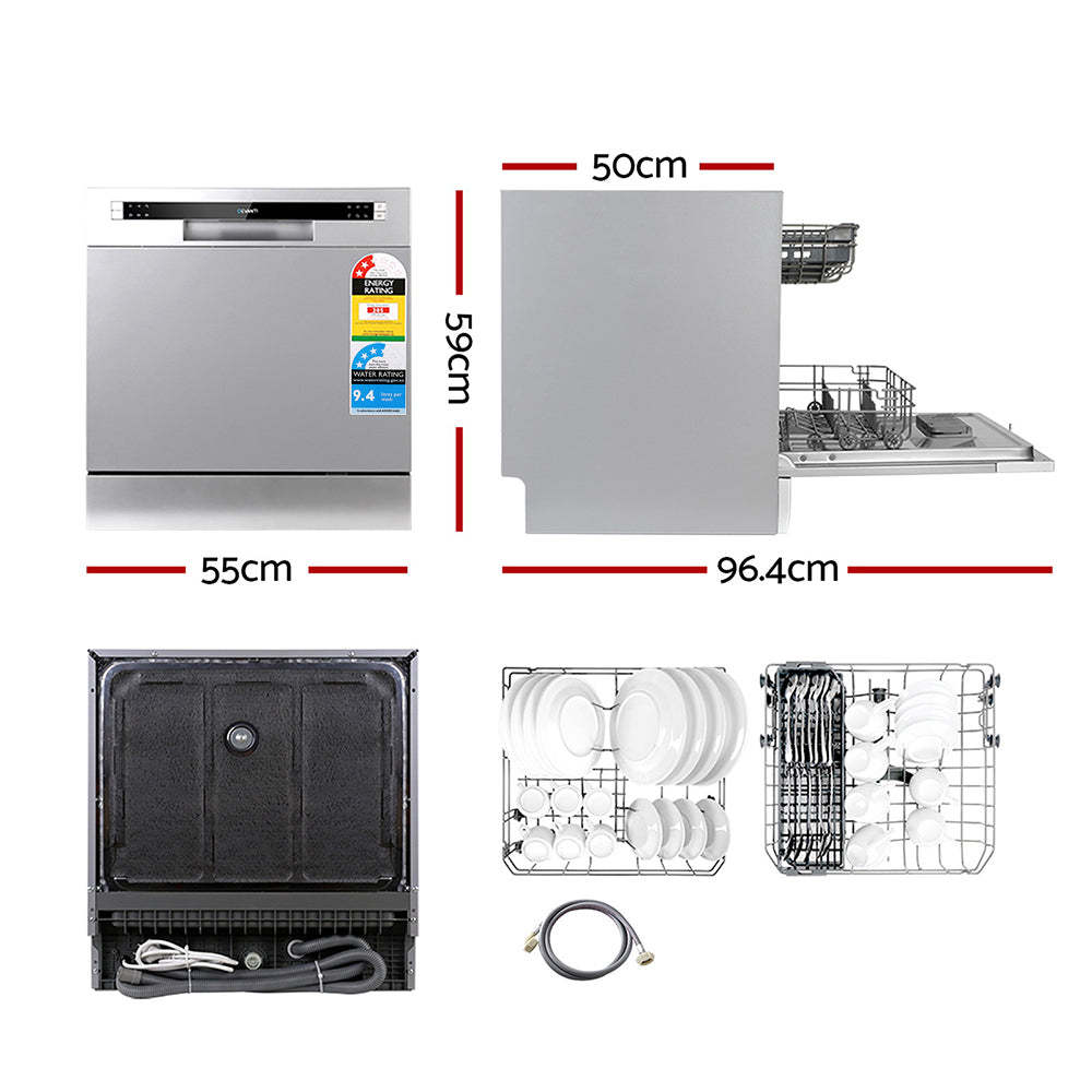 Marlook 8 Place Settings Benchtop Dishwasher Sliver