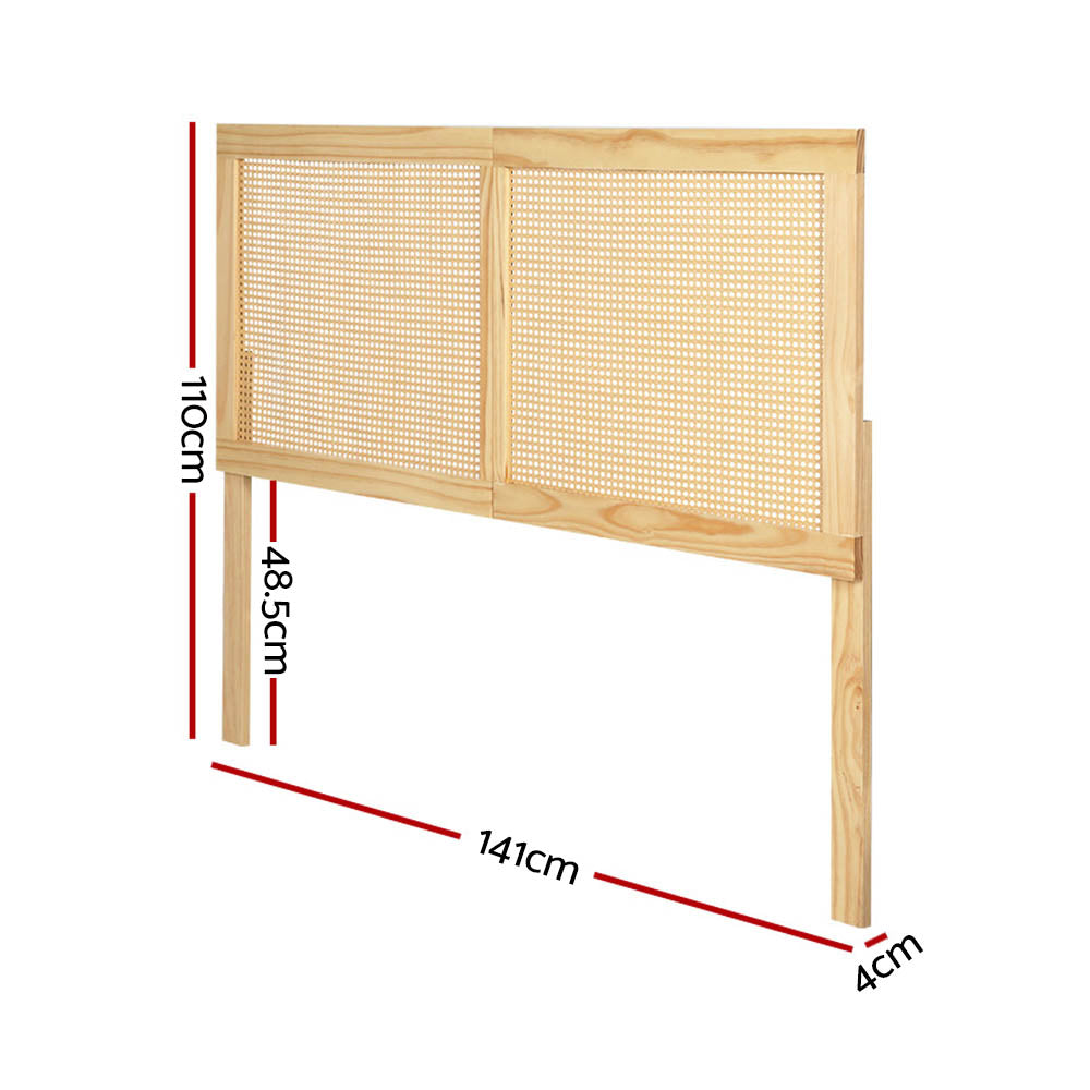 Marlook Bed Head Headboard Double Rattan - RIBO Pine