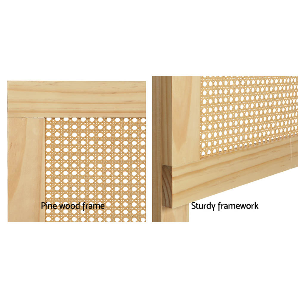Marlook Bed Head Headboard Double Rattan - RIBO Pine