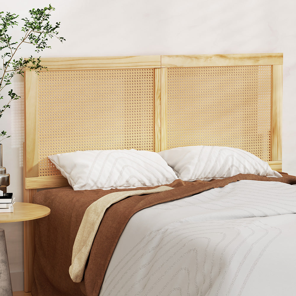 Marlook Bed Head Headboard Double Rattan - RIBO Pine