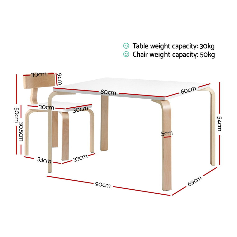 Marlook 5PCS Kids Table and Chairs Set Activity Toy Play Desk