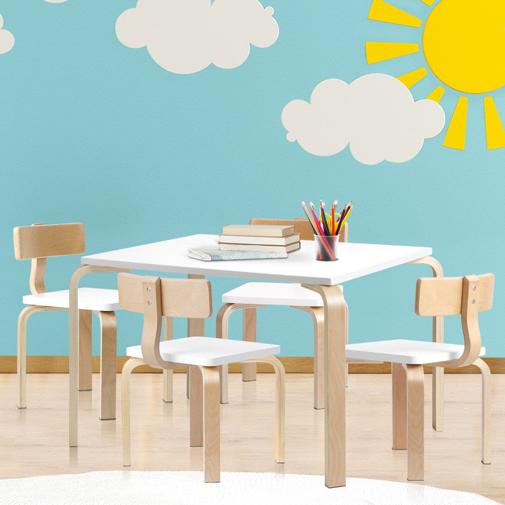 Marlook 5PCS Kids Table and Chairs Set Activity Toy Play Desk
