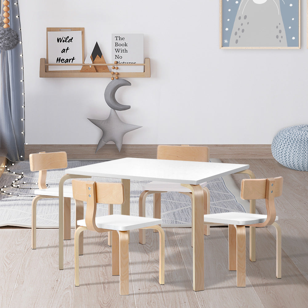 Marlook 5PCS Kids Table and Chairs Set Activity Toy Play Desk