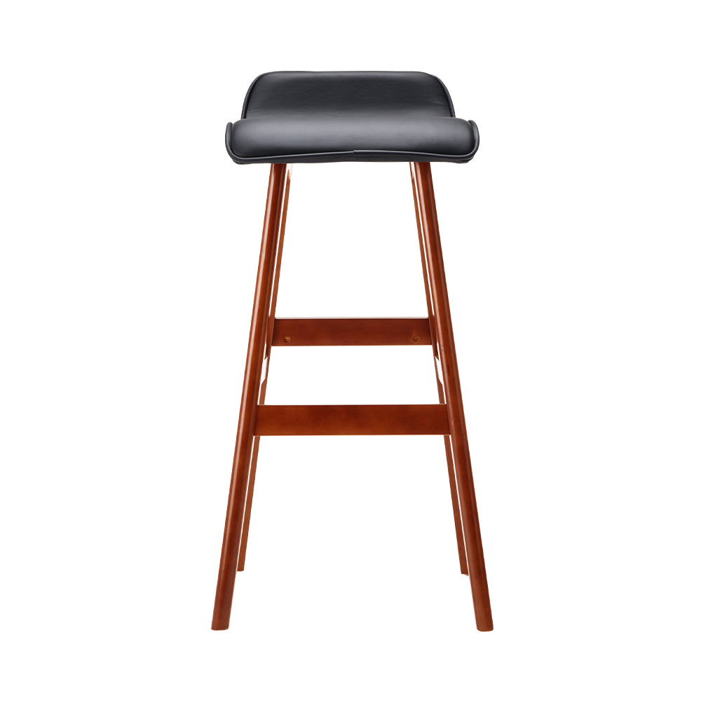 Marlook 2x Bar Stools Wooden Stool Black