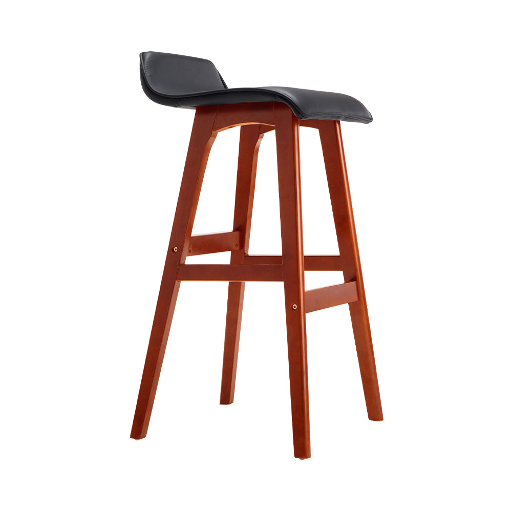 Marlook 2x Bar Stools Wooden Stool Black