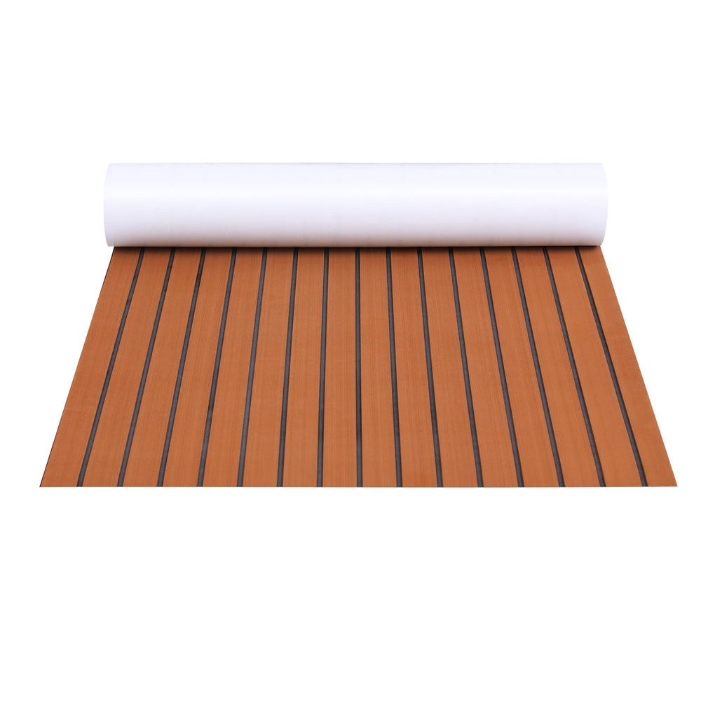 Marlook EVA Foam Boat Flooring Mat Decking Sheet 240x90x0.6cm Dark Brown
