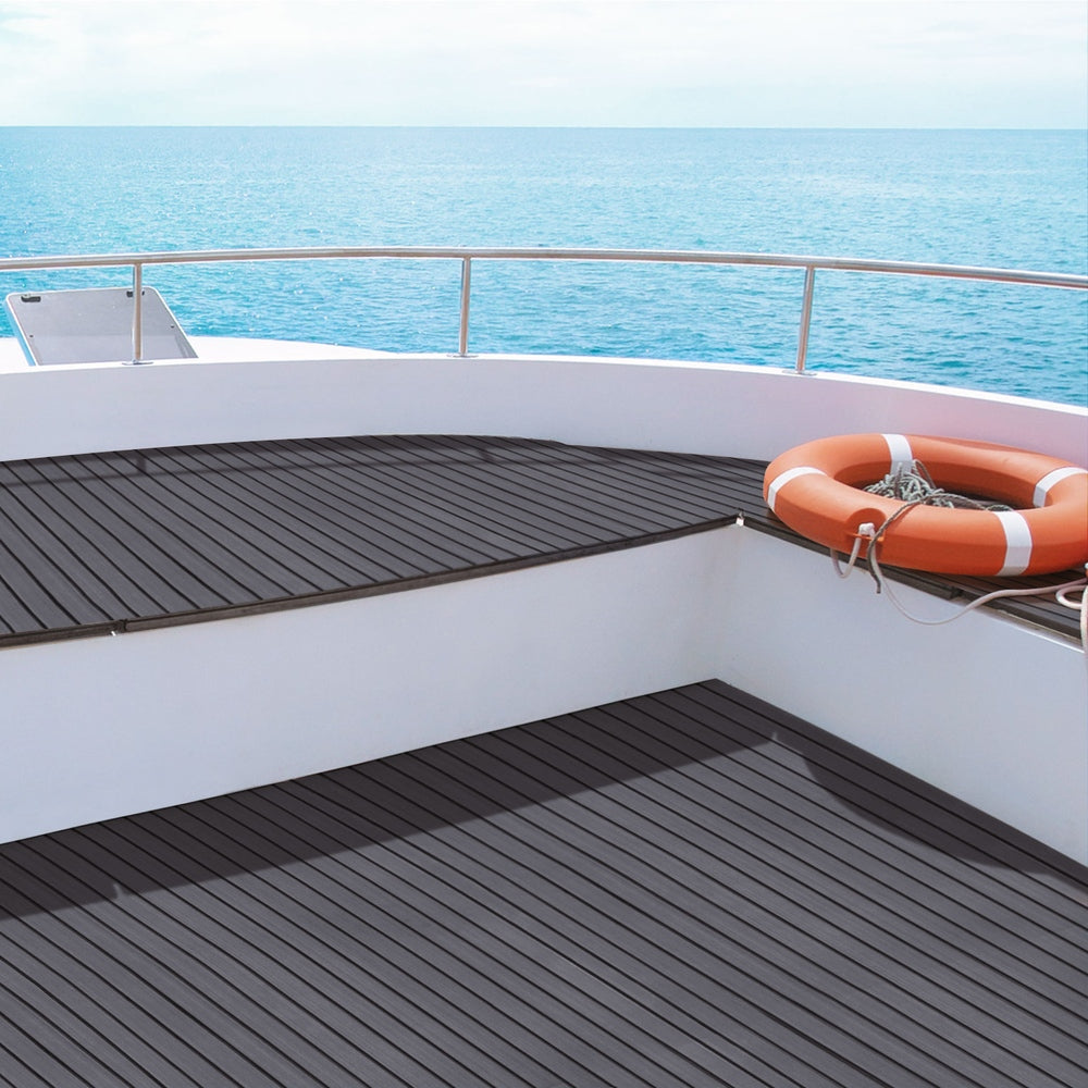 Marlook EVA Foam Boat Flooring Mat Decking Sheet 240x90x0.6cm Dark Grey Decor