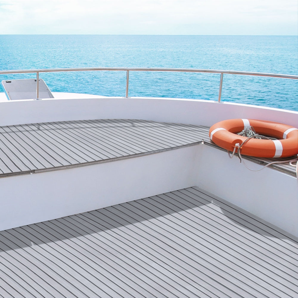 Marlook EVA Foam Boat Flooring Mat Decking Sheet 240x90x0.6cm Light Grey
