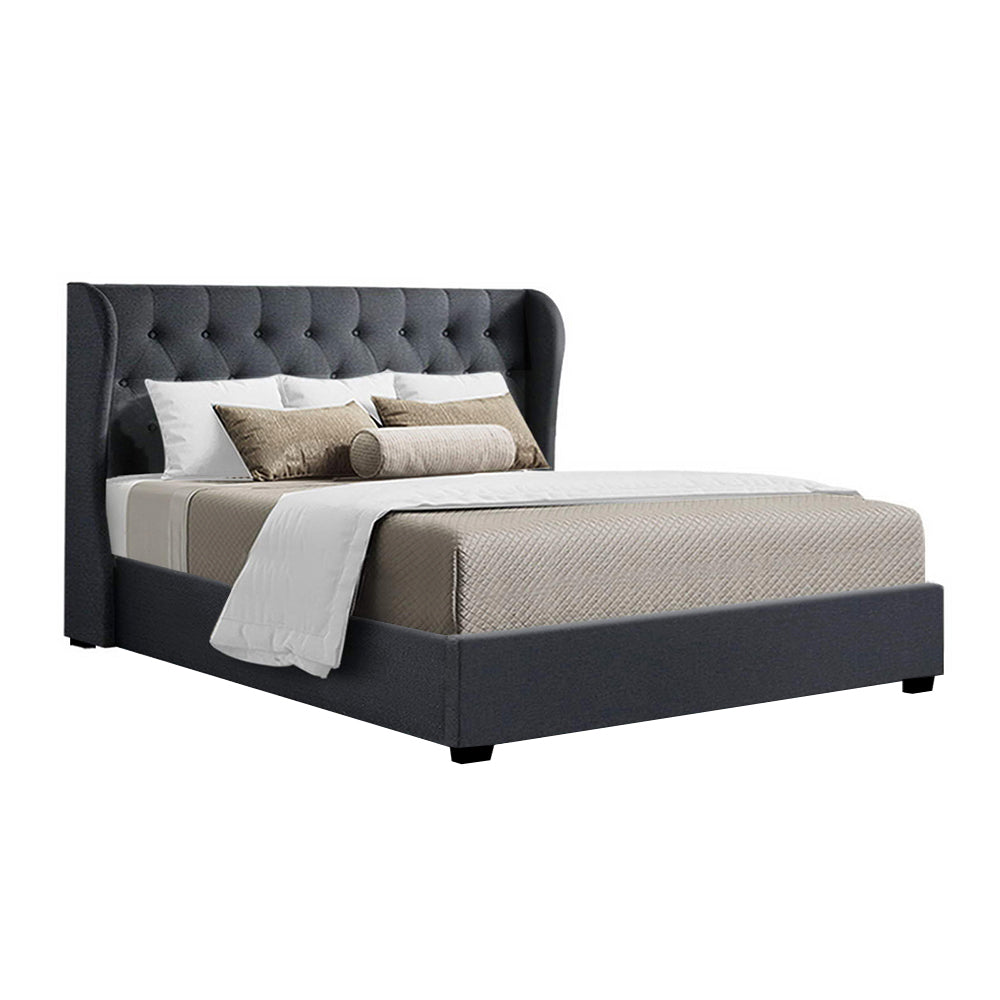 Marlook Bed Frame King Size Gas Lift Charcoal ISSA