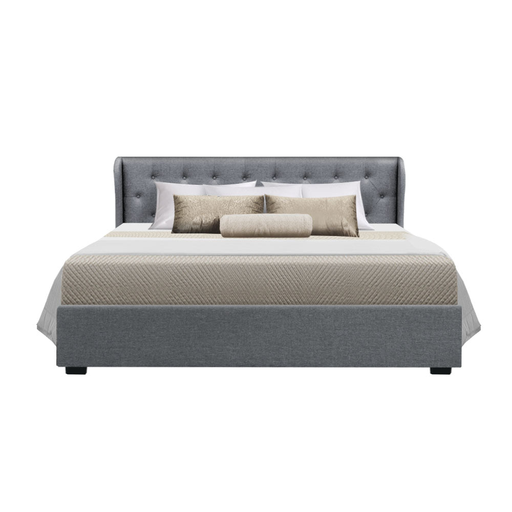 Marlook Bed Frame King Size Gas Lift Grey ISSA