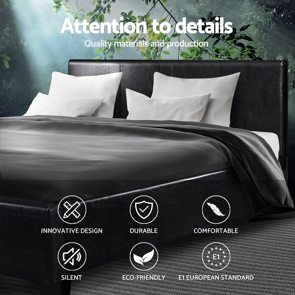 Marlook Bed Frame Double Size Black NEO