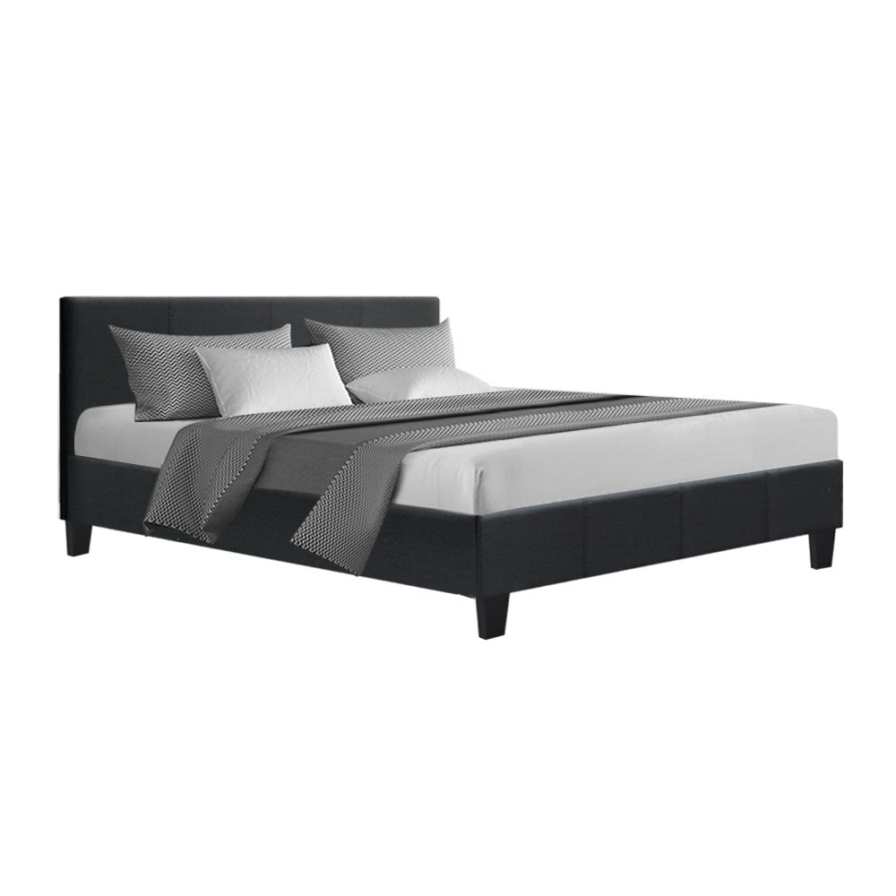 Marlook Bed Frame Queen Size Charcoal NEO