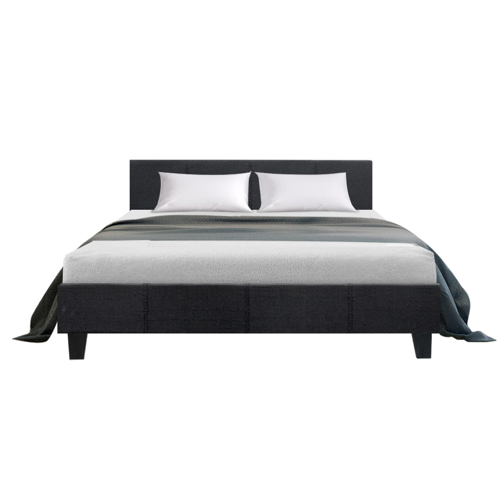 Marlook Bed Frame Queen Size Charcoal NEO