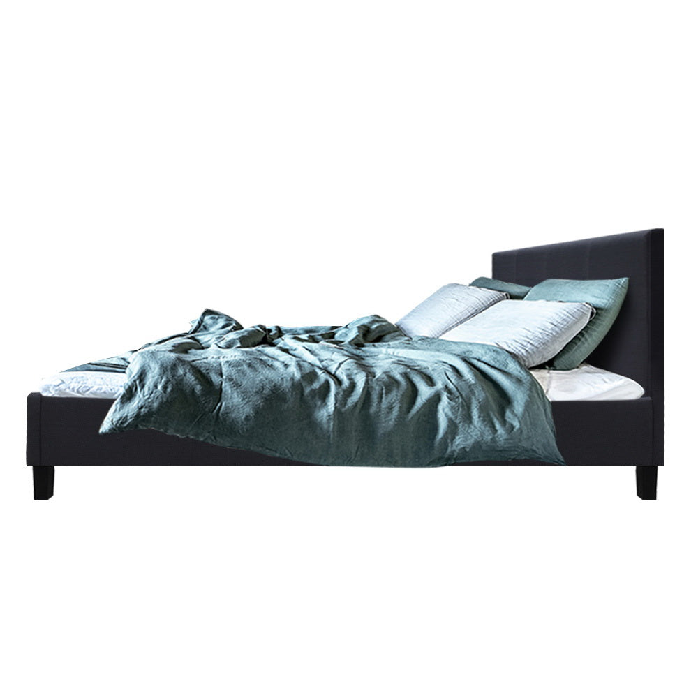 Marlook Bed Frame Queen Size Charcoal NEO