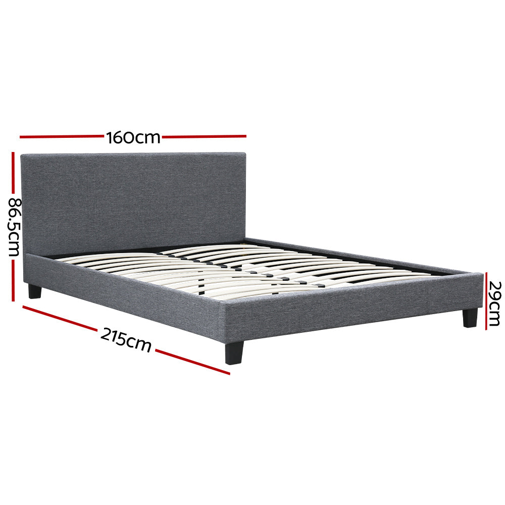 Marlook Bed Frame Queen Size Grey NEO