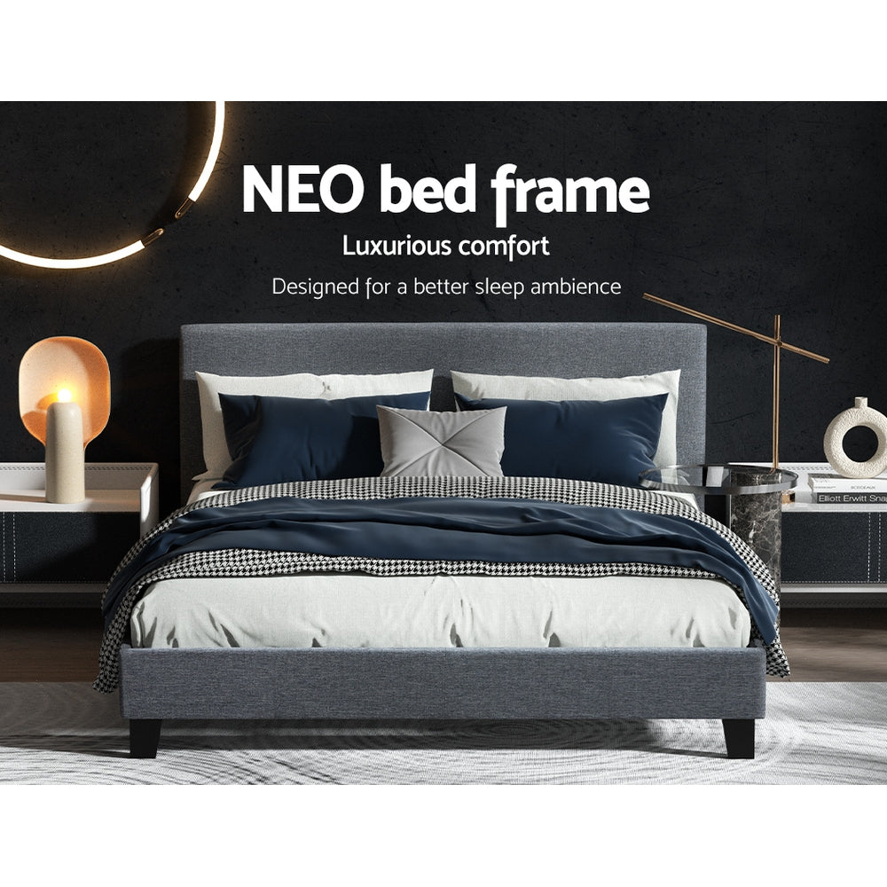 Marlook Bed Frame Queen Size Grey NEO