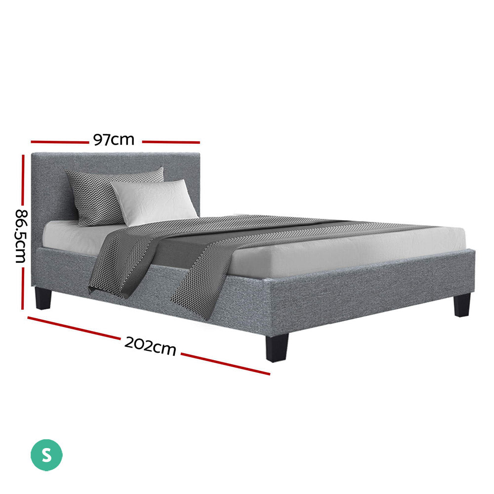 Marlook Bed Frame Single Size Grey NEO