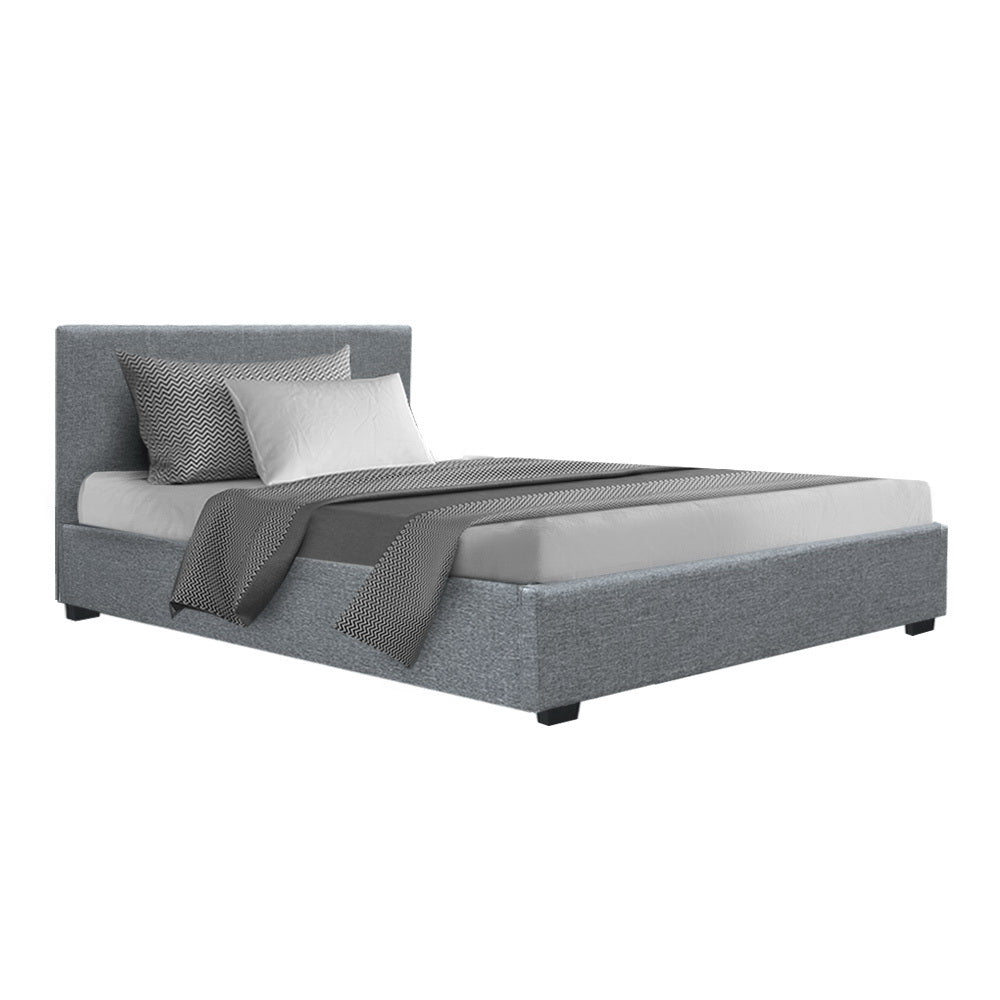 Marlook Bed Frame King Single Size Gas Lift Grey NINO