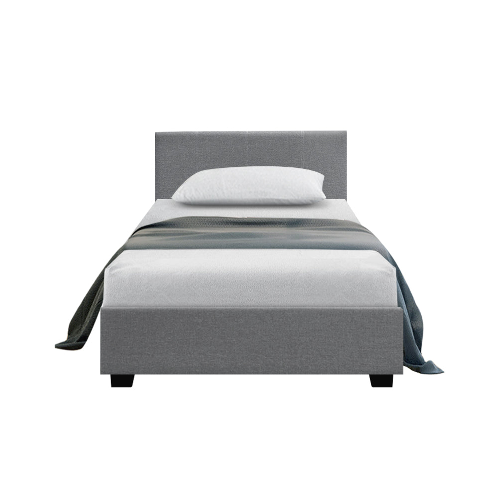 Marlook Bed Frame King Single Size Gas Lift Grey NINO