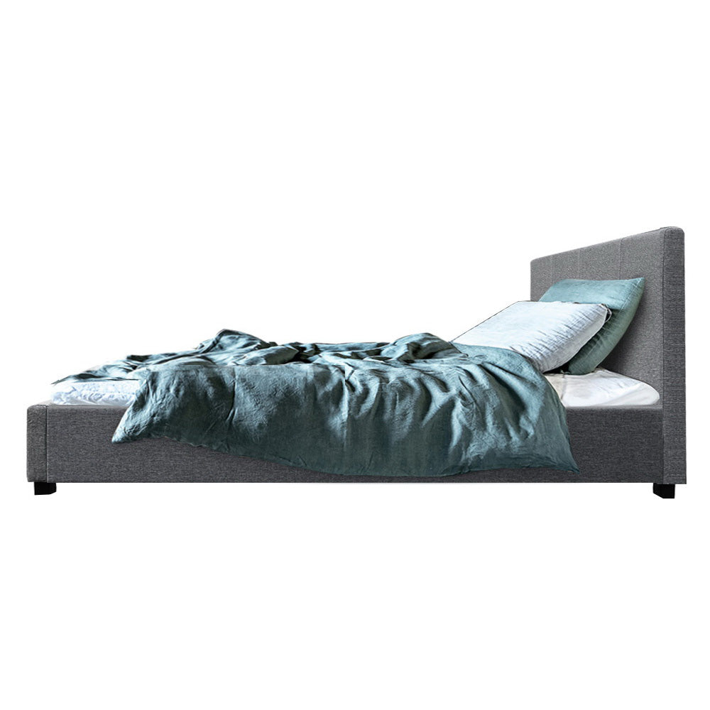 Marlook Bed Frame King Single Size Gas Lift Grey NINO