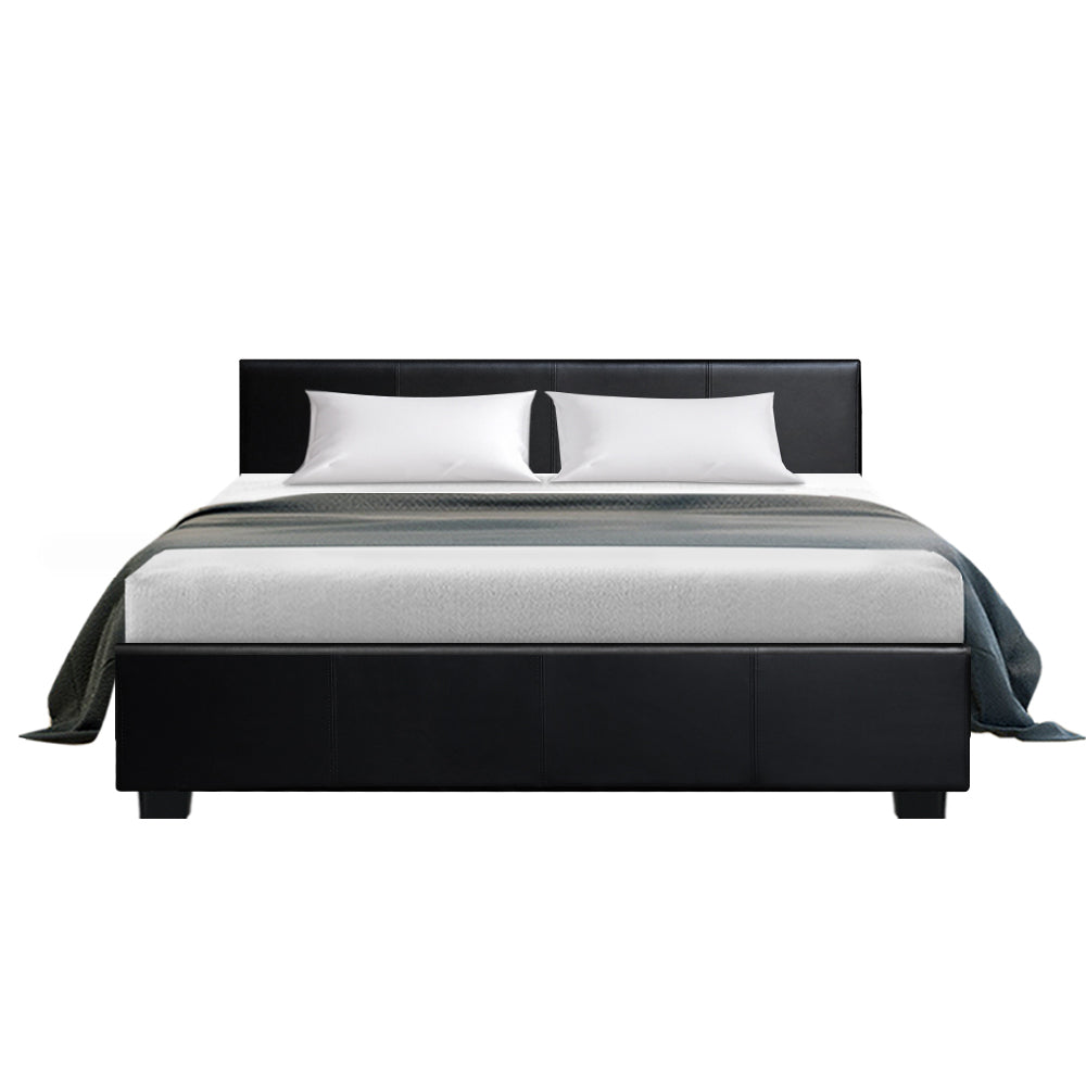 Marlook Bed Frame Queen Size Gas Lift Black NINO