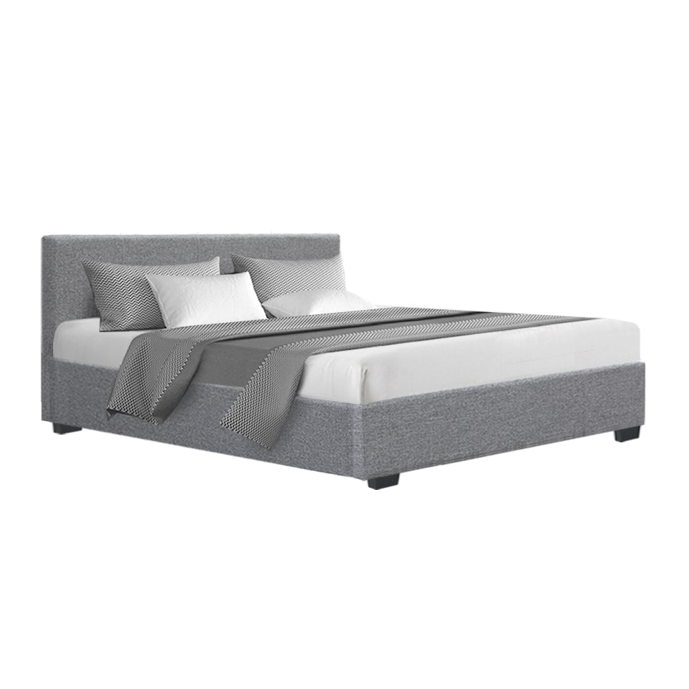 Marlook Bed Frame Queen Size Gas Lift Grey NINO