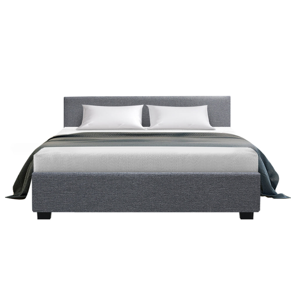 Marlook Bed Frame Queen Size Gas Lift Grey NINO