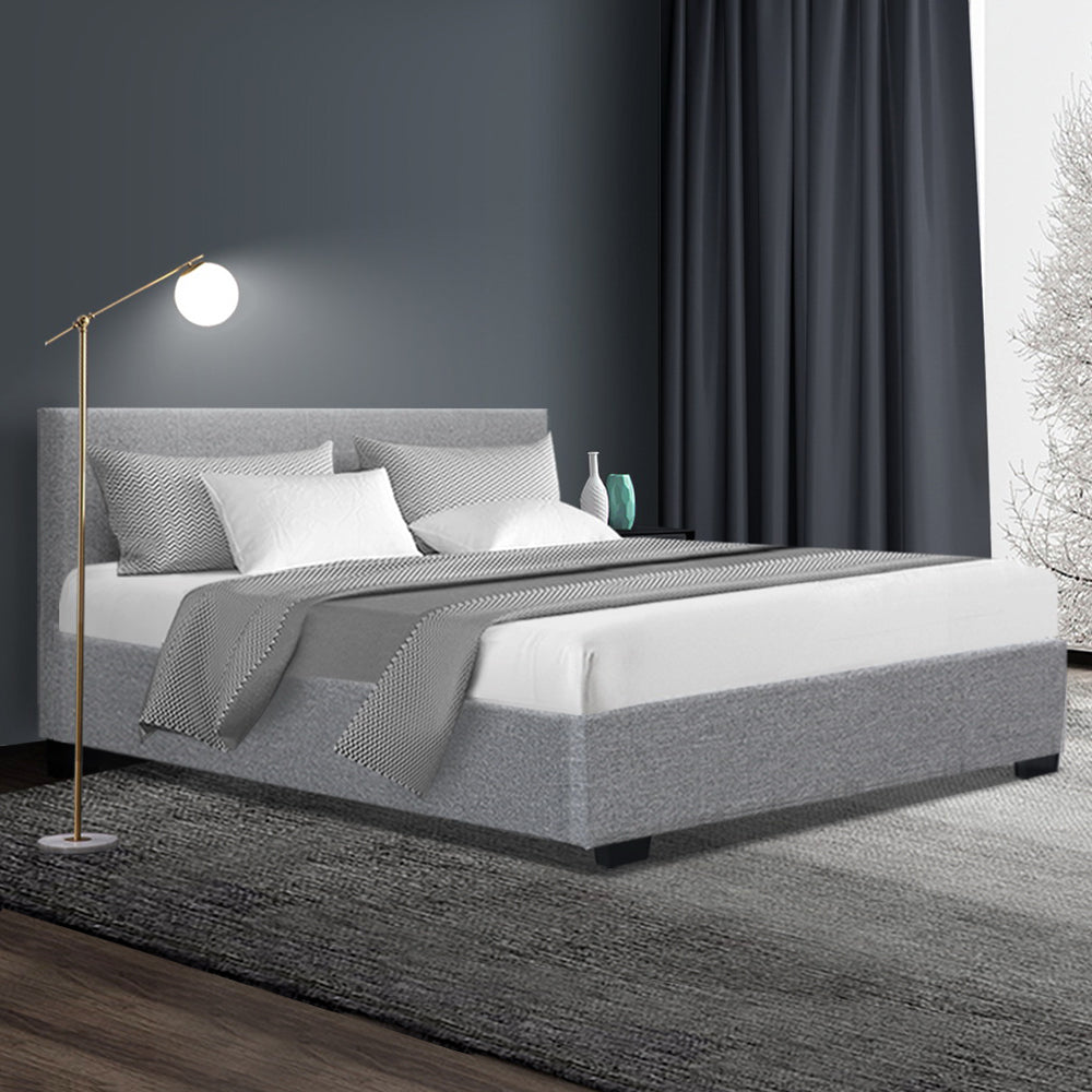 Marlook Bed Frame Queen Size Gas Lift Grey NINO