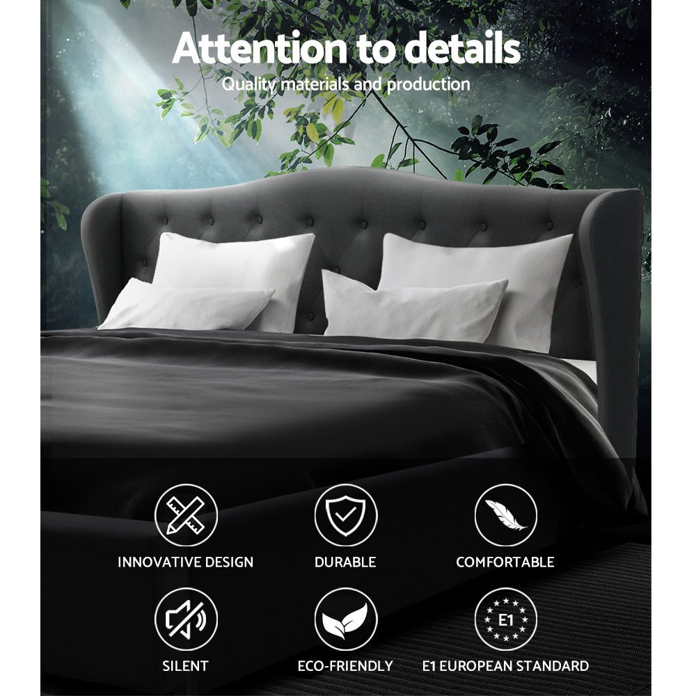 Marlook Bed Frame King Size Charcoal PIER