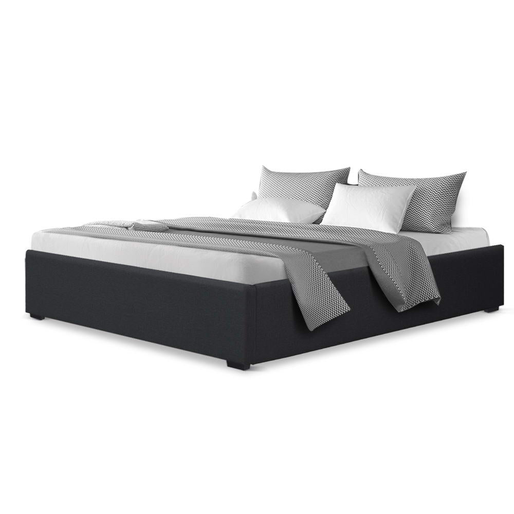 Marlook Bed Frame Queen Size Gas Lift Base Charcoal TOKI