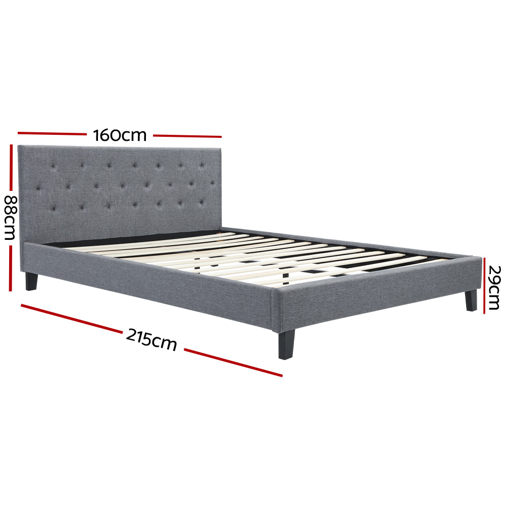 Marlook Bed Frame Queen Size Grey VANKE