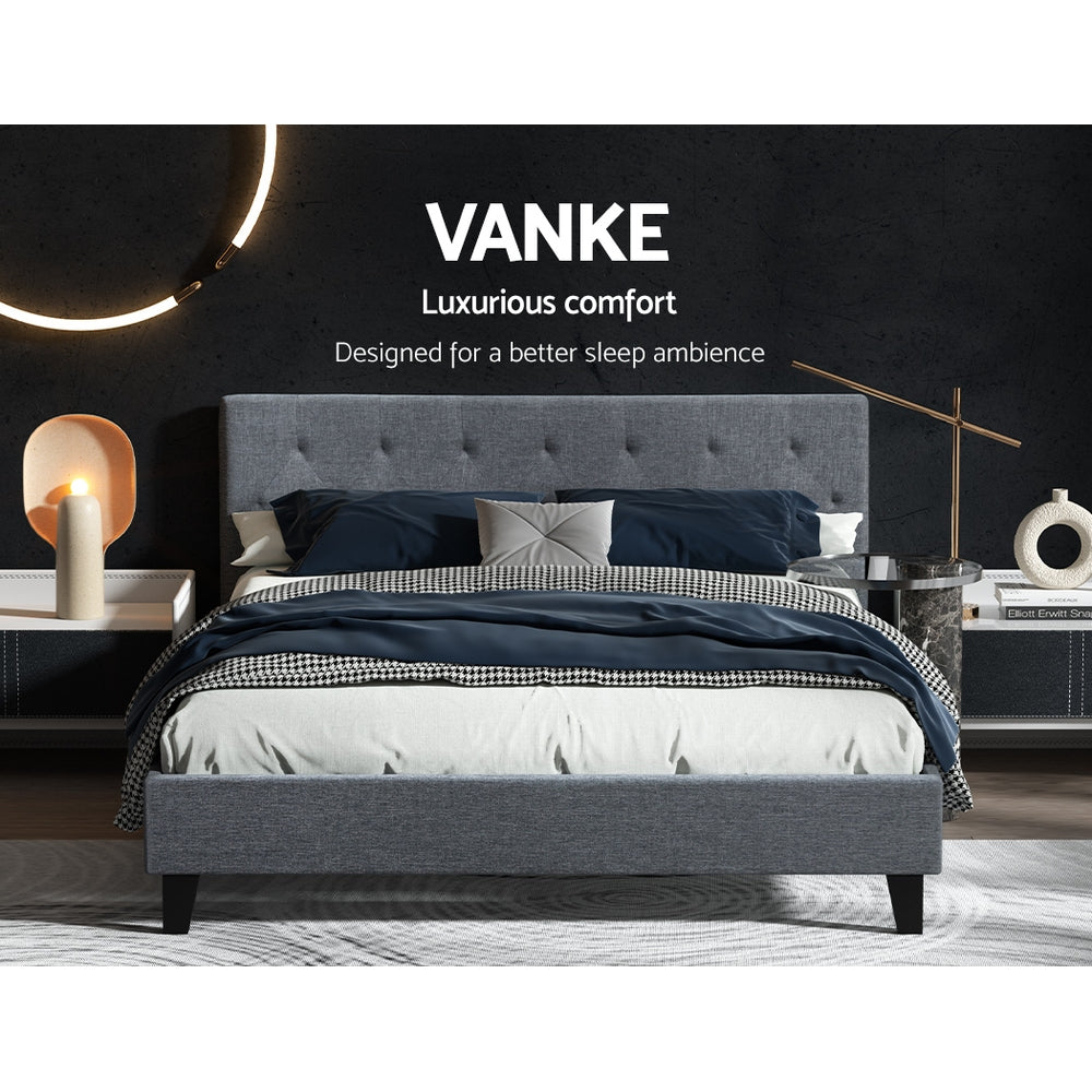 Marlook Bed Frame Queen Size Grey VANKE